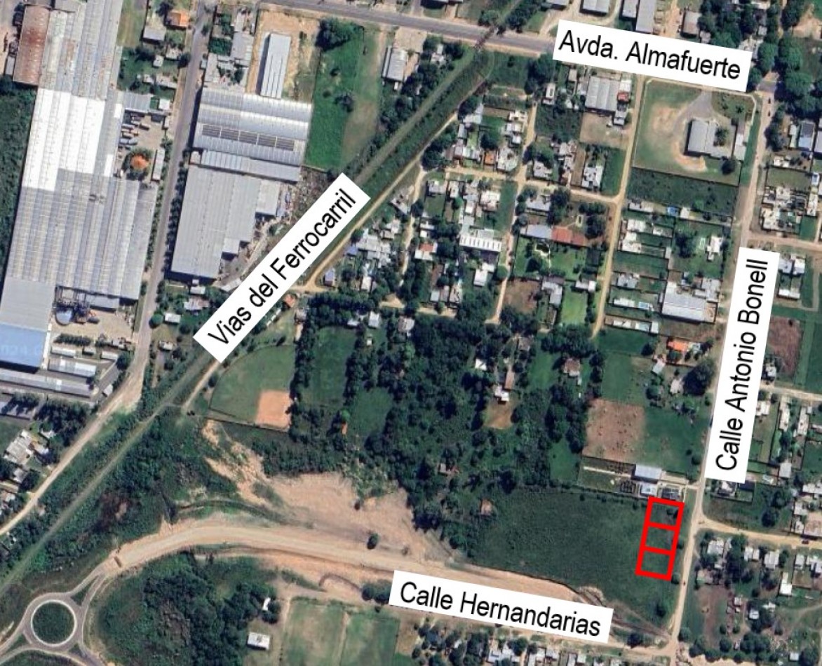 LOTES A LA VENTA EN CALLE BONELL (ZONA CERCANA AL PARQUE INDUSTRIAL)